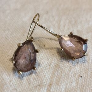 Unbranded Elegant Gold and Brown Teardrop Earrings Vintage Dressy Event Work